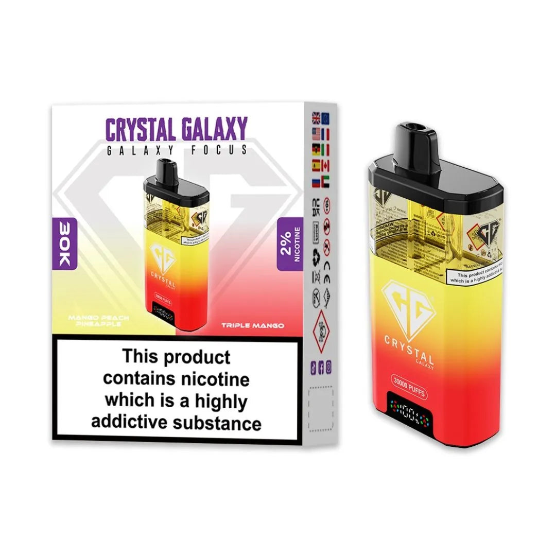 Box of 10 Crystal Galaxy Focus 30K Puffs