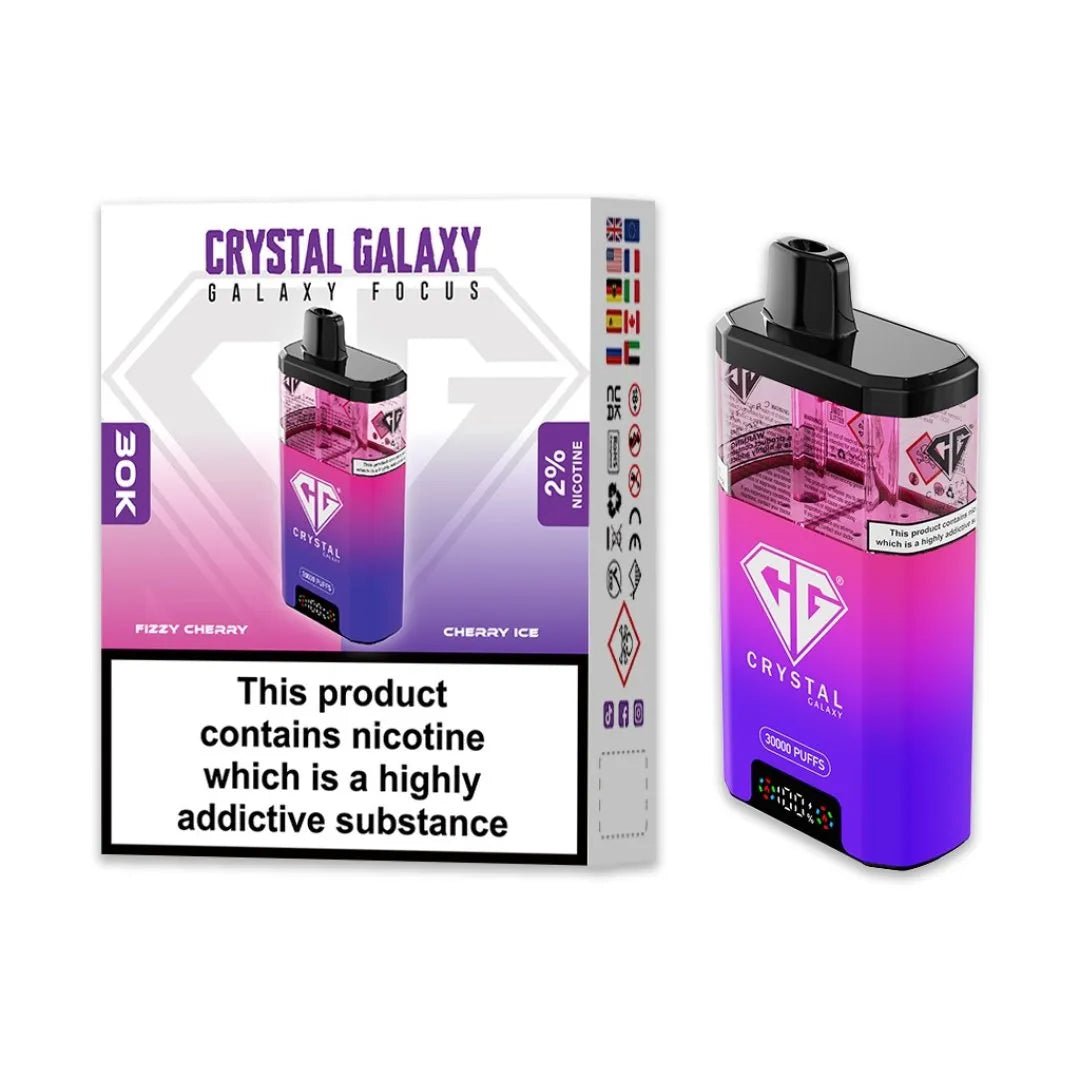 Box of 10 Crystal Galaxy Focus 30K Puffs