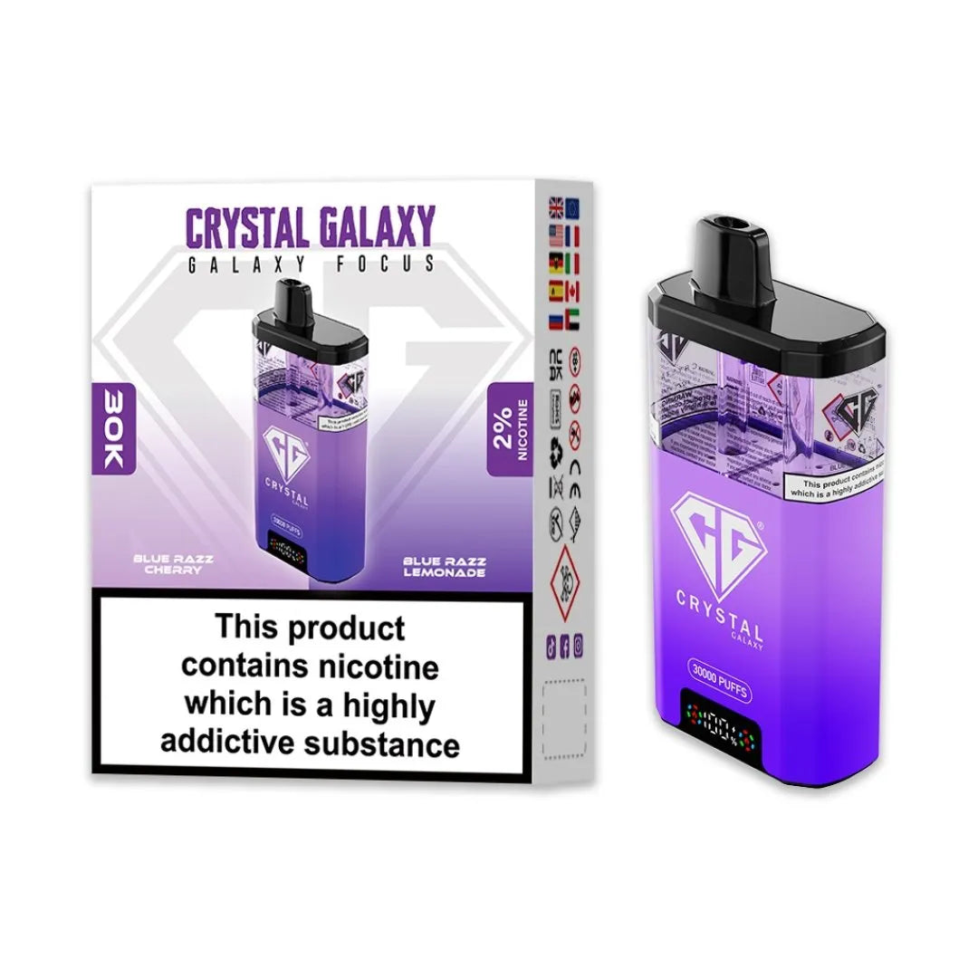 Box of 10 Crystal Galaxy Focus 30K Puffs