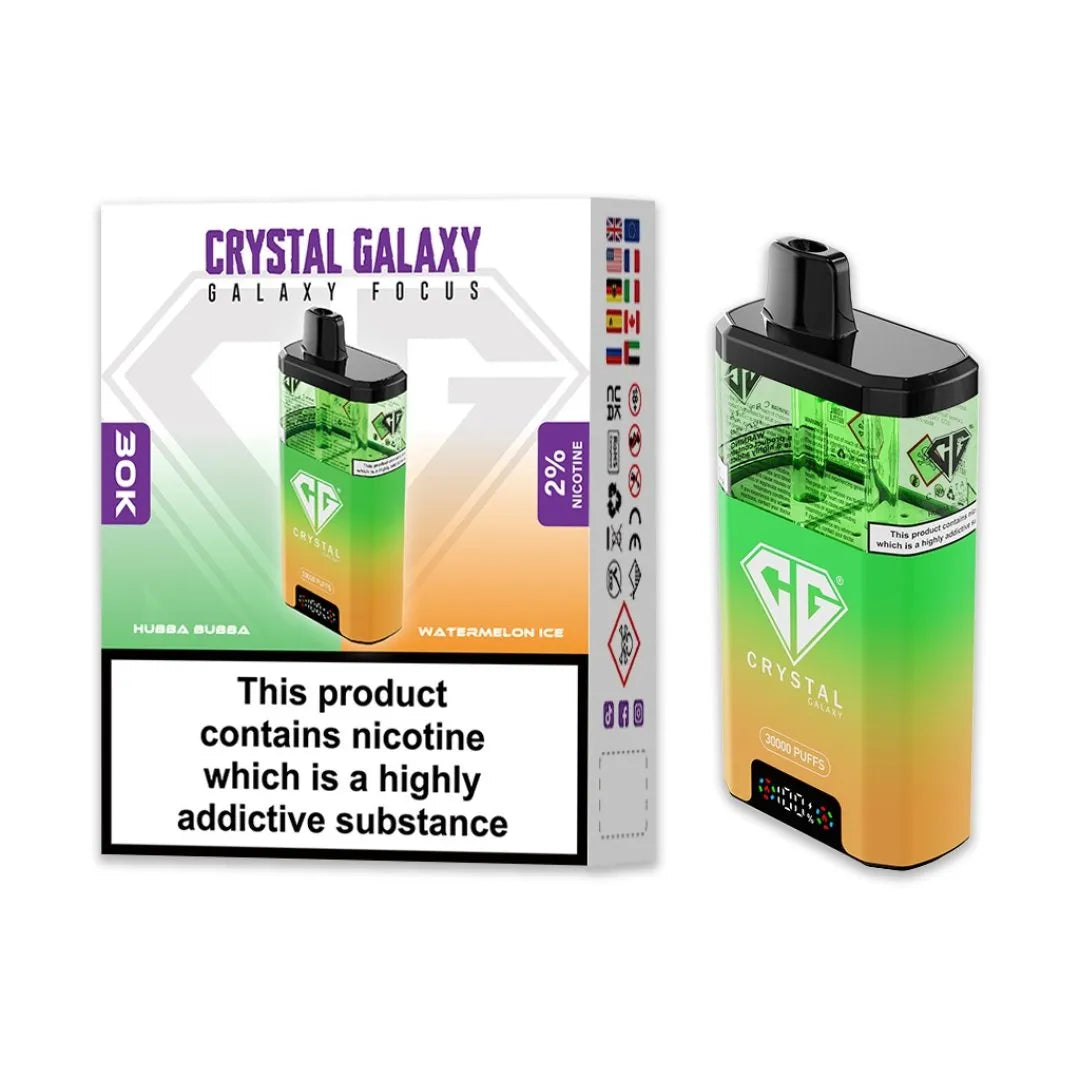 Box of 10 Crystal Galaxy Focus 30K Puffs