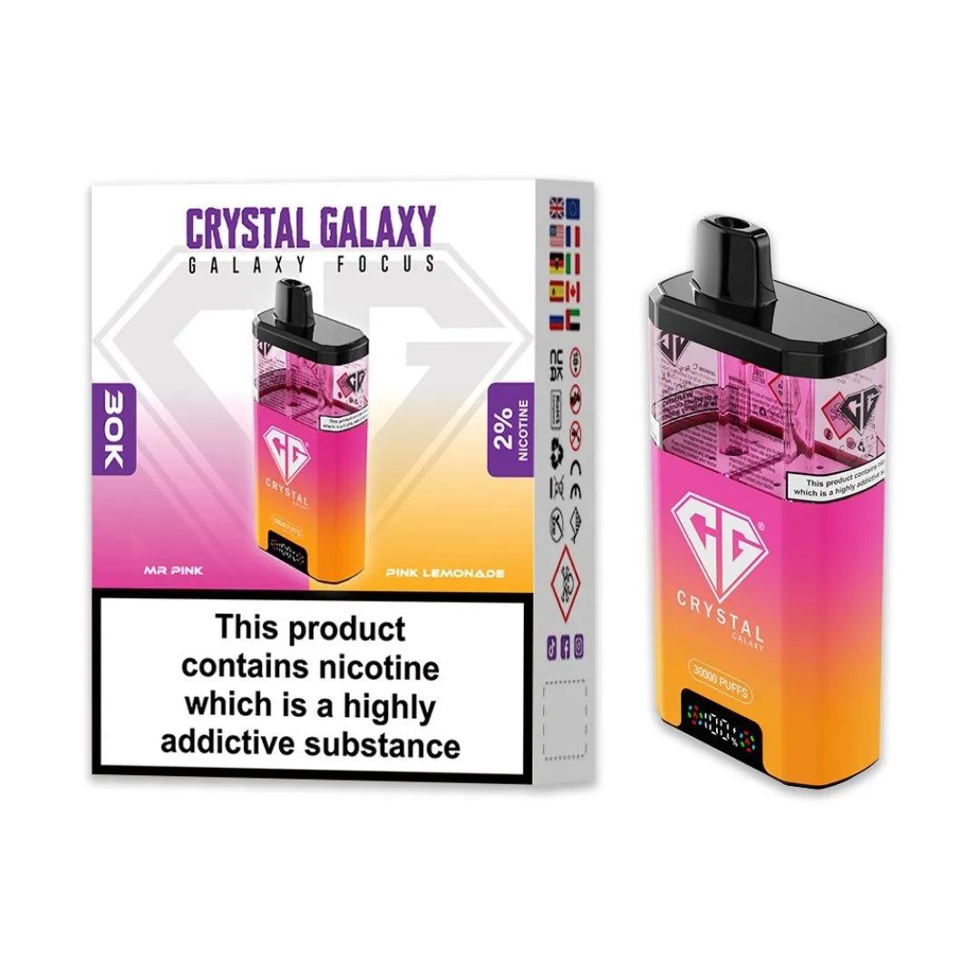 Box of 10 Crystal Galaxy Focus 30K Puffs