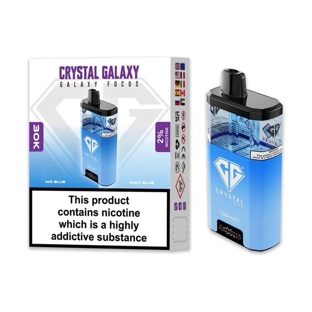 Box of 10 Crystal Galaxy Focus 30K Puffs