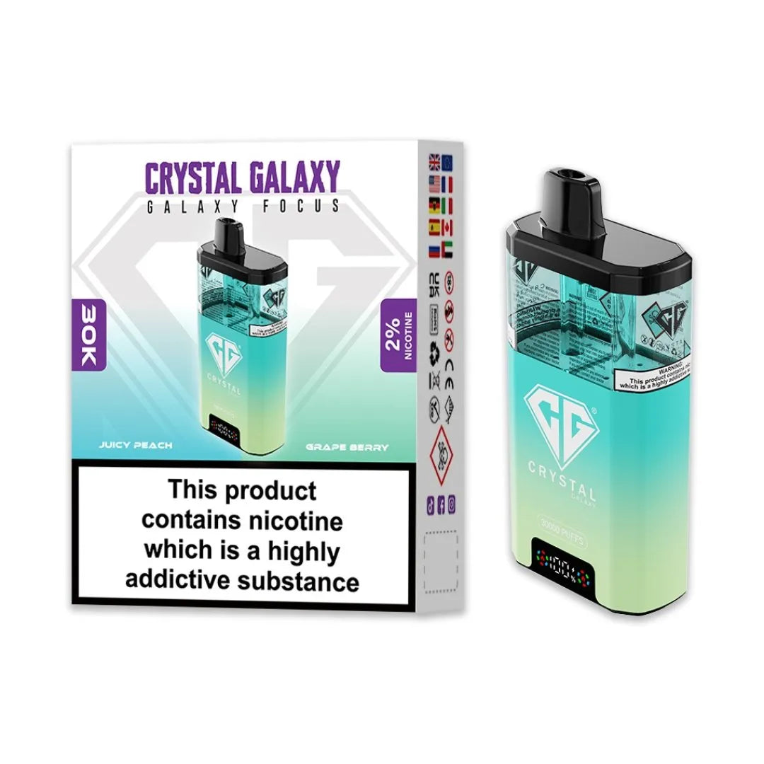 Box of 10 Crystal Galaxy Focus 30K Puffs