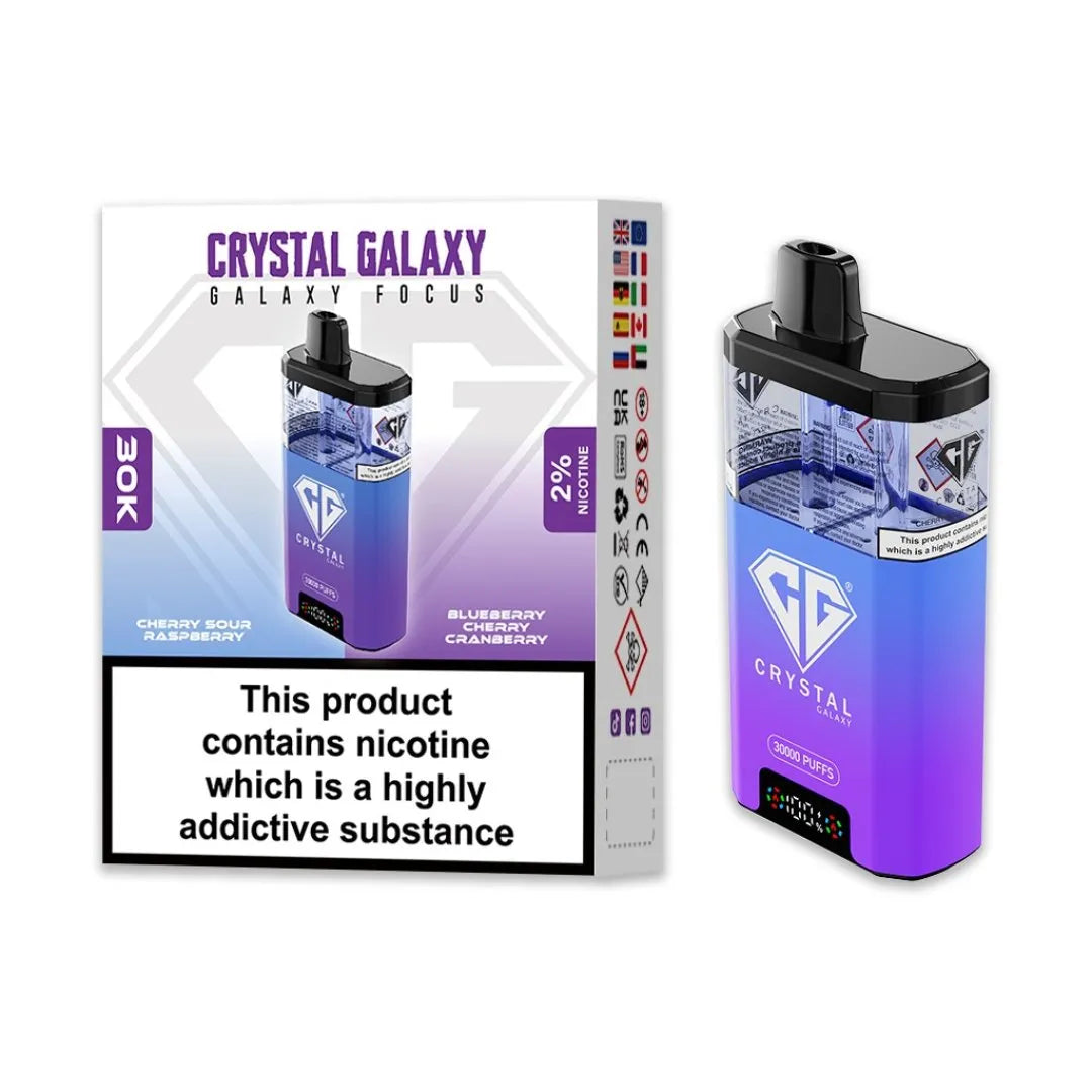 Box of 10 Crystal Galaxy Focus 30K Puffs