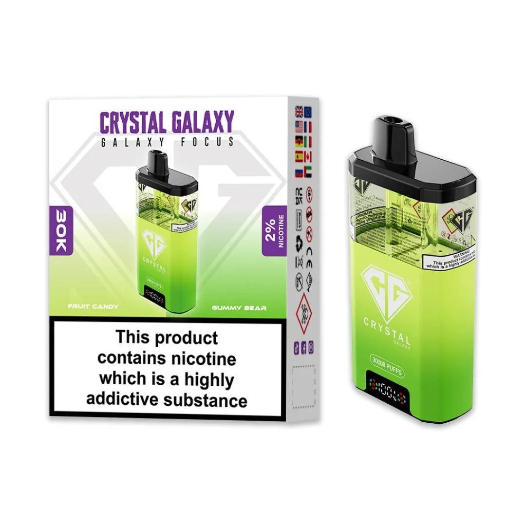 Box of 10 Crystal Galaxy Focus 30K Puffs